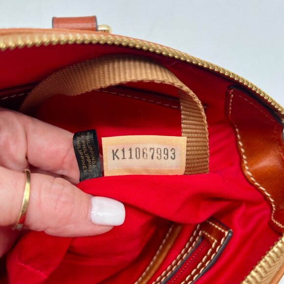 Dooney & Bourke Brown Pebbled Grain Leather Charli Covertible Satchel Bag - Picture 11 of 11